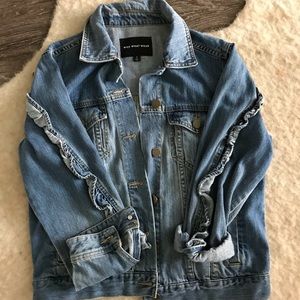 RUFFLED DENIM JACKET